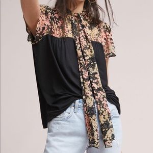 Anthropologie Kari Neck-Tie Top